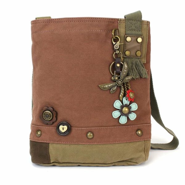 Crossbodies |  Patch Crossbody – Metal Charming Dragonfly Crossbodies Brown