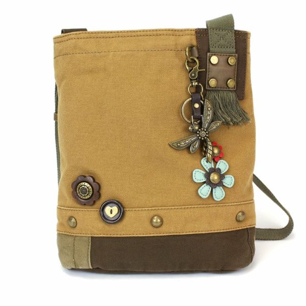 Crossbodies |  Patch Crossbody – Metal Charming Dragonfly Crossbodies Brown