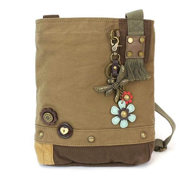 Crossbodies |  Patch Crossbody – Metal Charming Dragonfly Crossbodies Brown