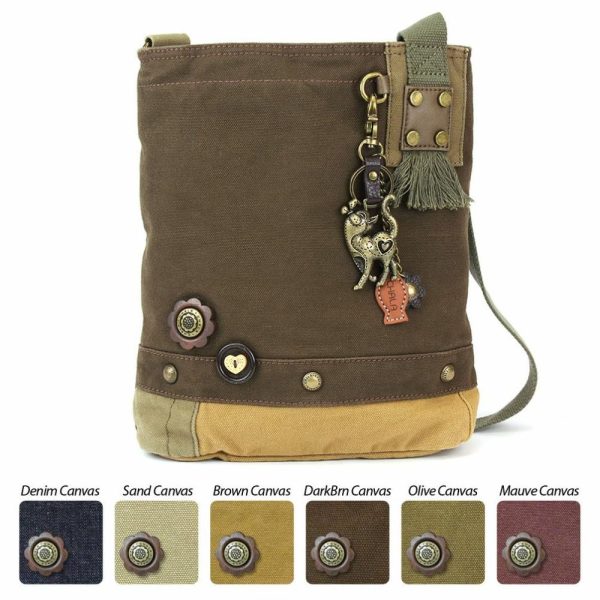 Crossbodies |  Patch Crossbody – Metal Charming Slim Cat Crossbodies Brown