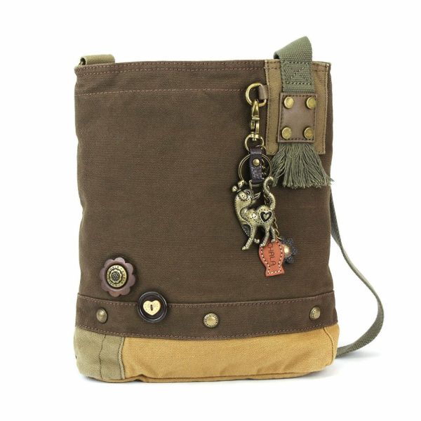 Crossbodies |  Patch Crossbody – Metal Charming Slim Cat Crossbodies Brown