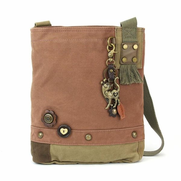 Crossbodies |  Patch Crossbody – Metal Charming Slim Cat Crossbodies Brown