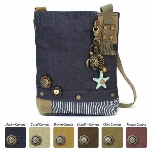 Crossbodies |  Patch Crossbody – Metal Charming Turtle Crossbodies Brown