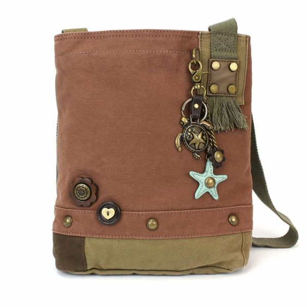 Crossbodies |  Patch Crossbody – Metal Charming Turtle Crossbodies Brown