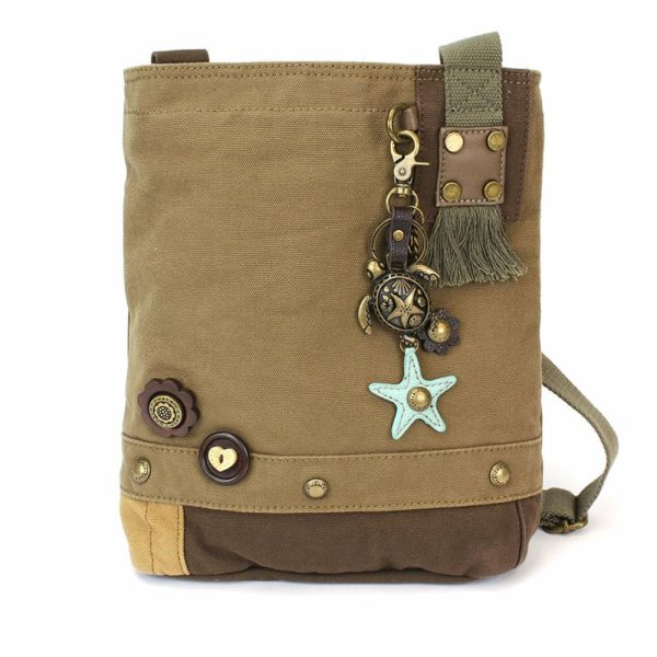 Crossbodies |  Patch Crossbody – Metal Charming Turtle Crossbodies Brown