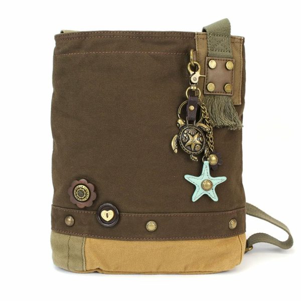 Crossbodies |  Patch Crossbody – Metal Charming Turtle Crossbodies Brown