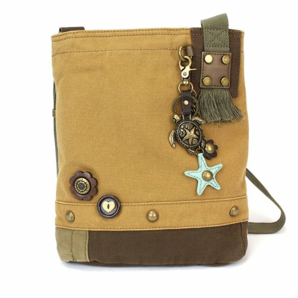 Crossbodies |  Patch Crossbody – Metal Charming Turtle Crossbodies Brown