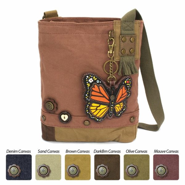 Crossbodies |  Patch Crossbody – Monarch Butterfly Crossbodies Brown