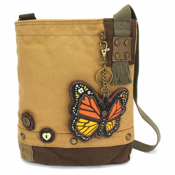 Crossbodies |  Patch Crossbody – Monarch Butterfly Crossbodies Brown