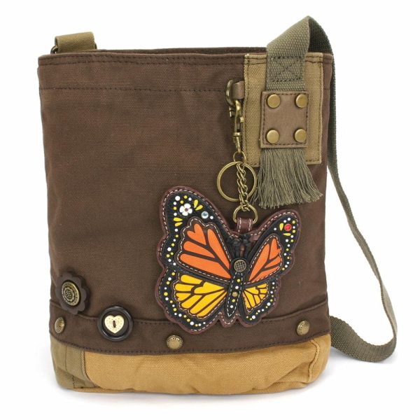 Crossbodies |  Patch Crossbody – Monarch Butterfly Crossbodies Brown