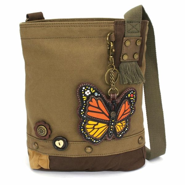 Crossbodies |  Patch Crossbody – Monarch Butterfly Crossbodies Brown