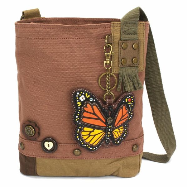 Crossbodies |  Patch Crossbody – Monarch Butterfly Crossbodies Brown