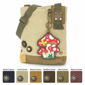 Crossbodies |  Patch Crossbody – Mushrooms Crossbodies Brown