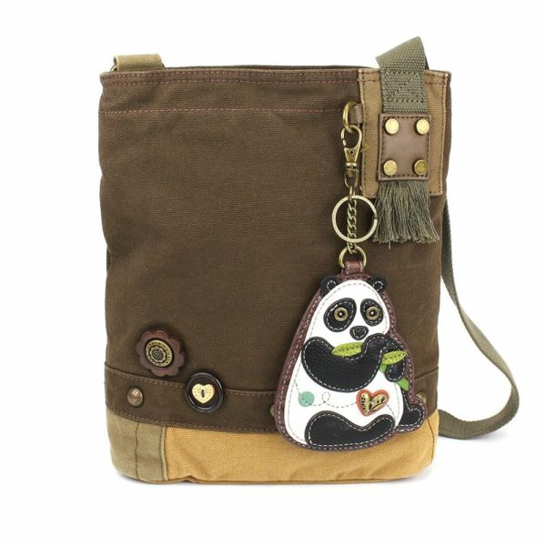 Crossbodies |  Patch Crossbody – New Panda Crossbodies Brown