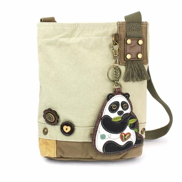 Crossbodies |  Patch Crossbody – New Panda Crossbodies Brown