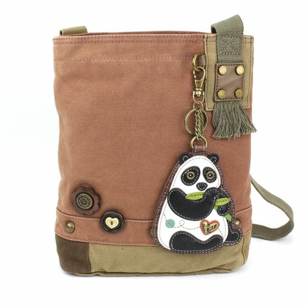 Crossbodies |  Patch Crossbody – New Panda Crossbodies Brown