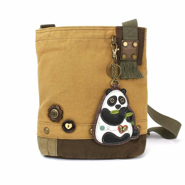 Crossbodies |  Patch Crossbody – New Panda Crossbodies Brown