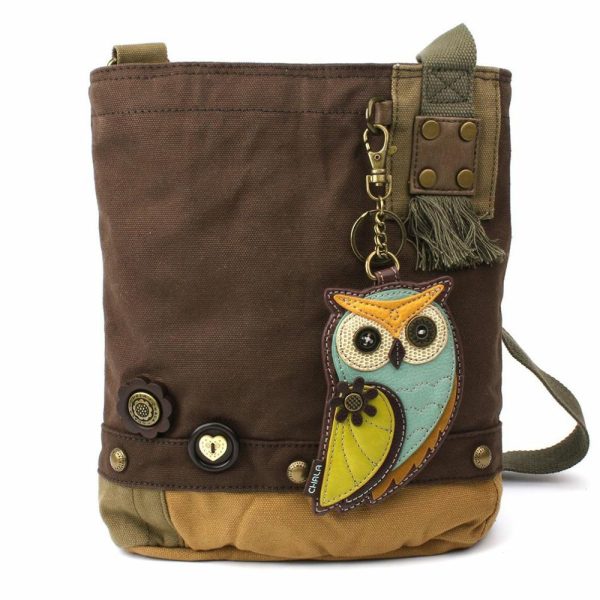 Crossbodies |  Patch Crossbody – Owl A Crossbodies Brown