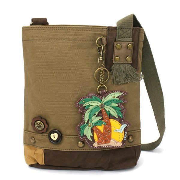 Crossbodies |  Patch Crossbody – Palm Tree Crossbodies Brown