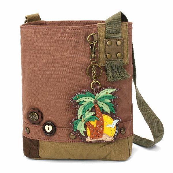 Crossbodies |  Patch Crossbody – Palm Tree Crossbodies Brown