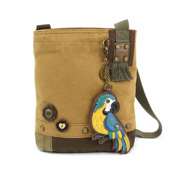 Crossbodies |  Patch Crossbody – Parrot Blue Crossbodies Brown