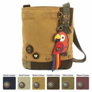 Crossbodies |  Patch Crossbody – Parrot Red Crossbodies Brown