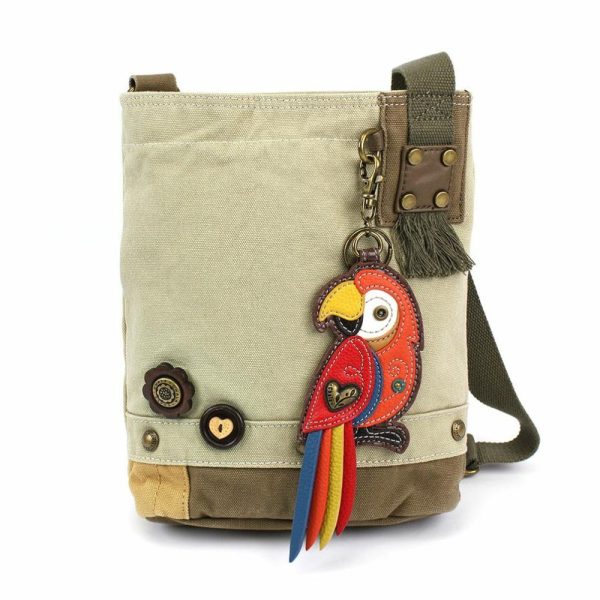 Crossbodies |  Patch Crossbody – Parrot Red Crossbodies Brown