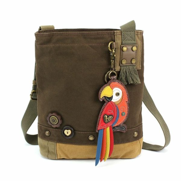 Crossbodies |  Patch Crossbody – Parrot Red Crossbodies Brown