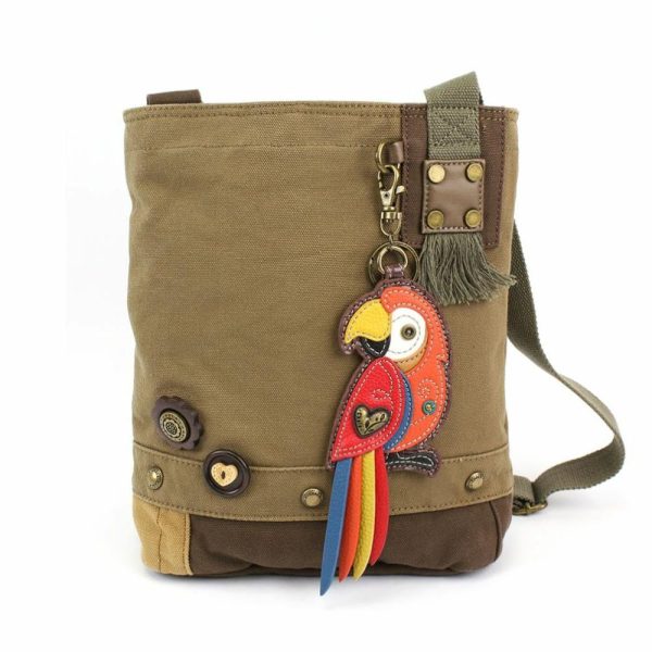 Crossbodies |  Patch Crossbody – Parrot Red Crossbodies Brown