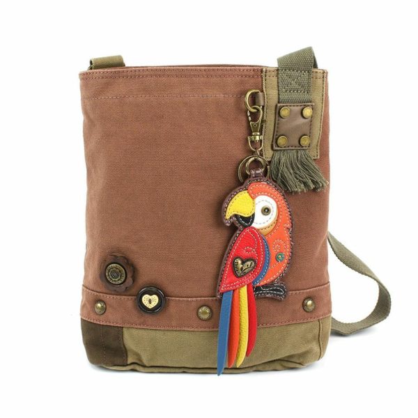 Crossbodies |  Patch Crossbody – Parrot Red Crossbodies Brown