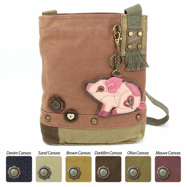 Crossbodies |  Patch Crossbody – Pig Crossbodies Brown