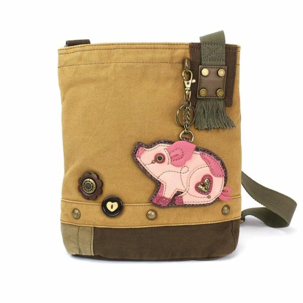 Crossbodies |  Patch Crossbody – Pig Crossbodies Brown