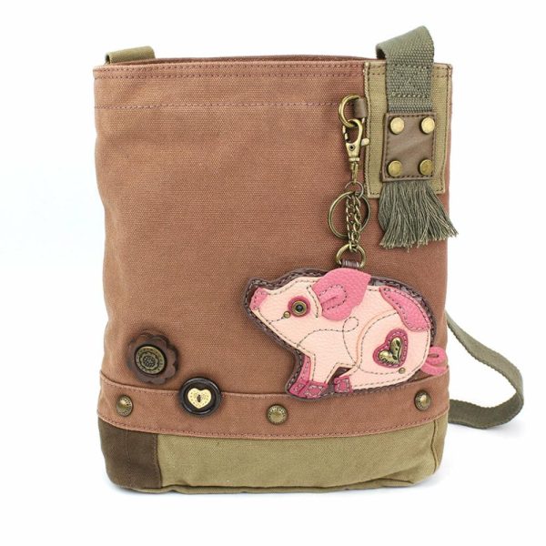 Crossbodies |  Patch Crossbody – Pig Crossbodies Brown