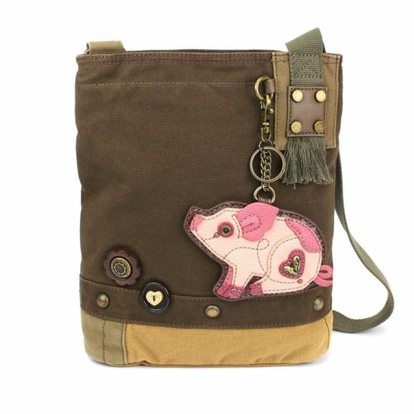 Crossbodies |  Patch Crossbody – Pig Crossbodies Brown