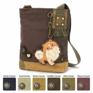 Crossbodies |  Patch Crossbody – Pomeranian Crossbodies Brown