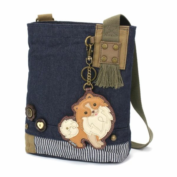 Crossbodies |  Patch Crossbody – Pomeranian Crossbodies Brown