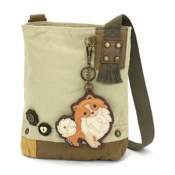 Crossbodies |  Patch Crossbody – Pomeranian Crossbodies Brown