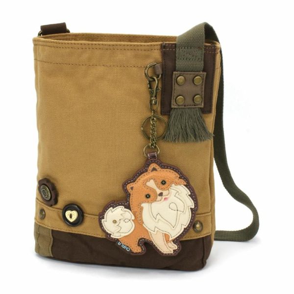 Crossbodies |  Patch Crossbody – Pomeranian Crossbodies Brown