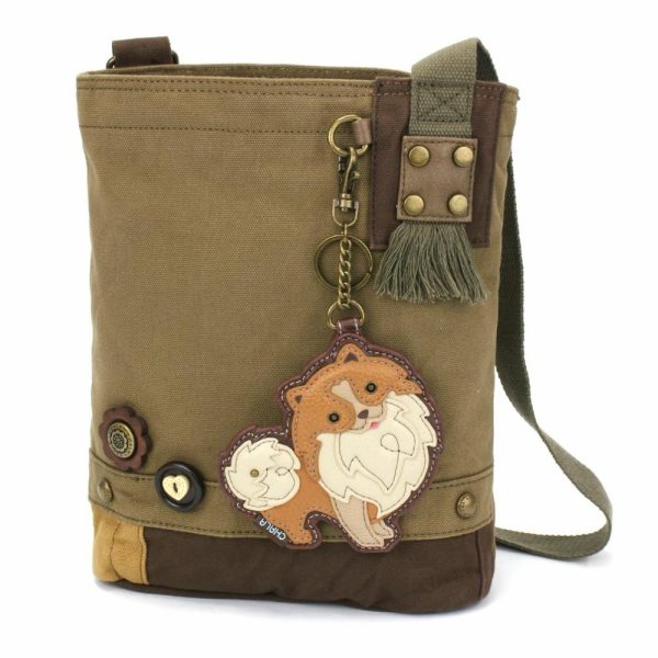 Crossbodies |  Patch Crossbody – Pomeranian Crossbodies Brown