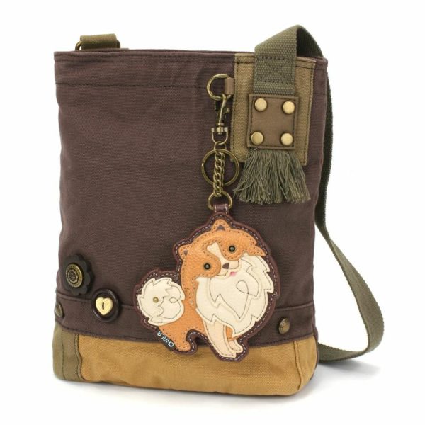 Crossbodies |  Patch Crossbody – Pomeranian Crossbodies Brown