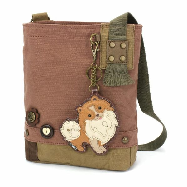 Crossbodies |  Patch Crossbody – Pomeranian Crossbodies Brown