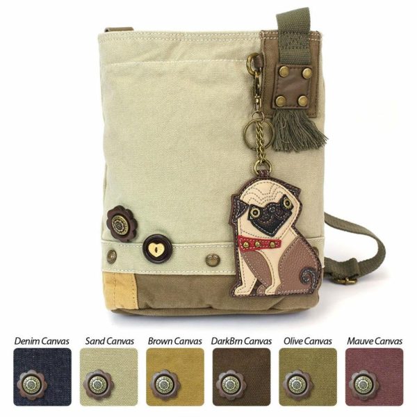 Crossbodies |  Patch Crossbody – Pug Crossbodies Brown