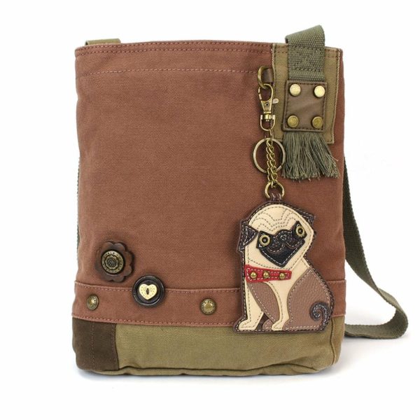 Crossbodies |  Patch Crossbody – Pug Crossbodies Brown