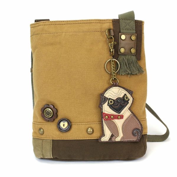 Crossbodies |  Patch Crossbody – Pug Crossbodies Brown