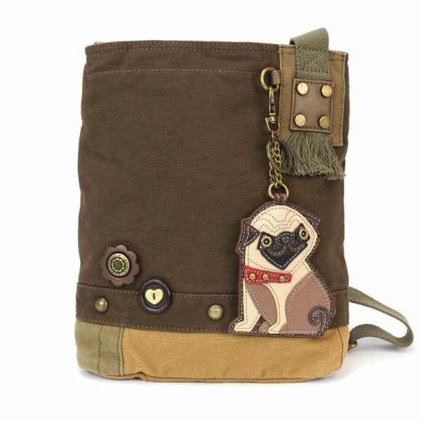 Crossbodies |  Patch Crossbody – Pug Crossbodies Brown