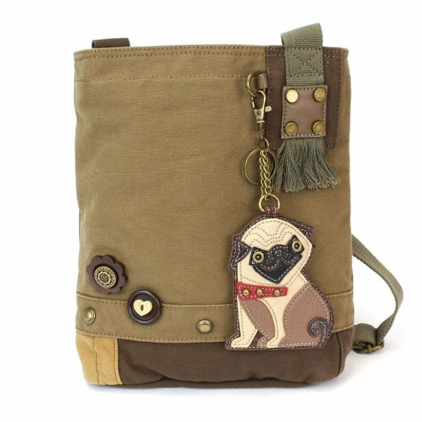 Crossbodies |  Patch Crossbody – Pug Crossbodies Brown