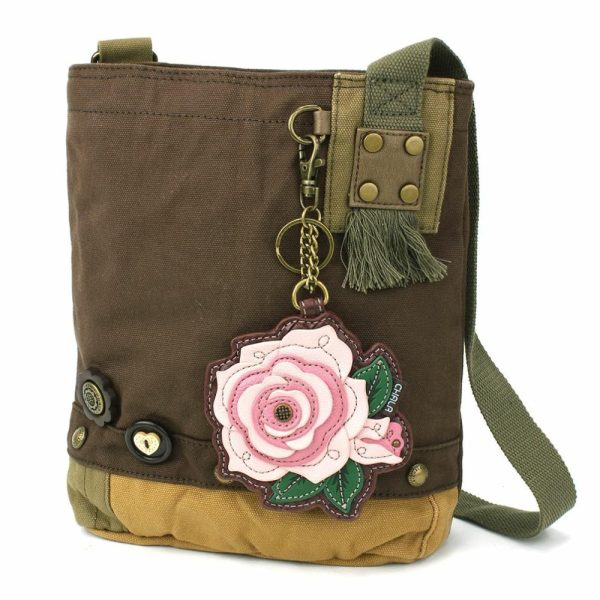 Crossbodies |  Patch Crossbody – Rose Pink Crossbodies Brown