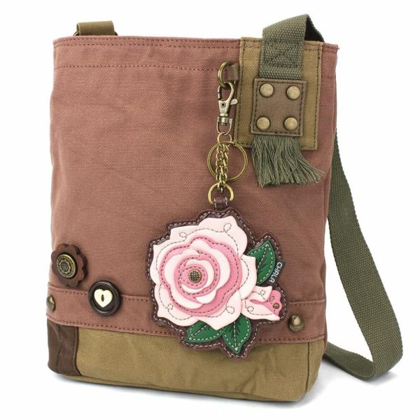 Crossbodies |  Patch Crossbody – Rose Pink Crossbodies Brown