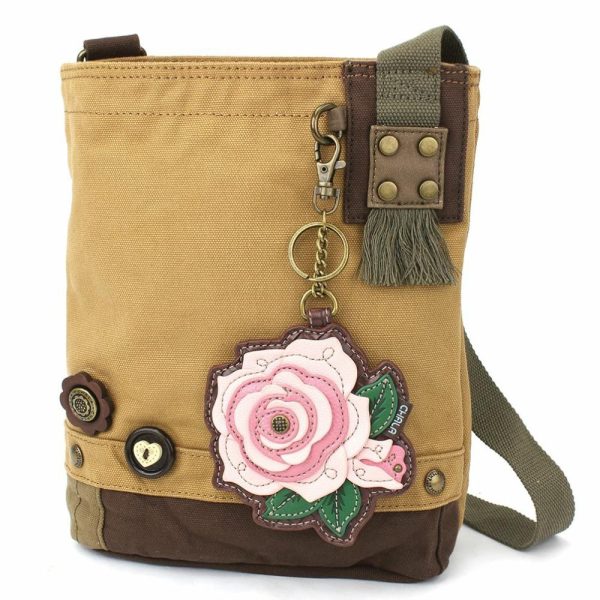 Crossbodies |  Patch Crossbody – Rose Pink Crossbodies Brown