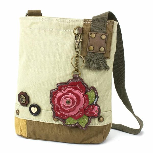 Crossbodies |  Patch Crossbody – Rose Red Crossbodies Brown